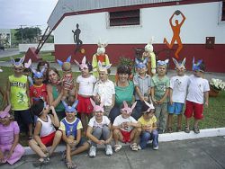 Visita ao Espaço do Coelho pelos alunos do Pré escolar Cirandinha, do Porto do Itinga. Responsável: Ivânia Melim