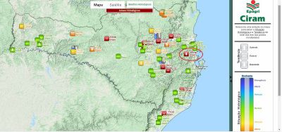 Mapa Epagri/Ciram - Nível dos Rios